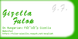 gizella fulop business card
