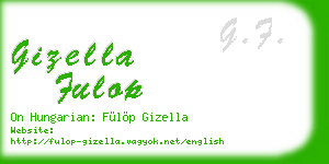 gizella fulop business card